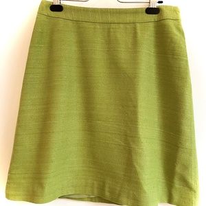 Vintage lime green silk/cotton mini skirt